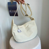 Solid Harajuku Shoulder Bag Large Capacity Crossbody Purse