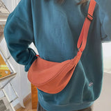 Shoulder Bags Women Solid Harajuku All-match Multifunction Solid Handbags