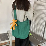 Large Capacity Shoulder Bag Vintage Style Crossbody Bag
