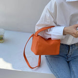 Solid Little Handbags Stylish Top-handle Cross-body Zipper Flaps