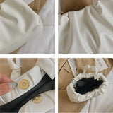 Solid PU Shoulder Bag for Women Chain Tote Small S