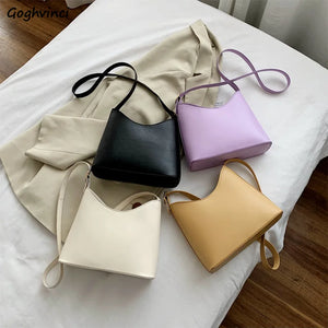 Shoulder Bags Women Solid PU Leather Brief Crossbody Flap Mini Handbags