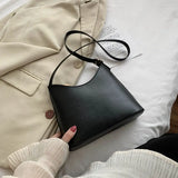 Shoulder Bags Women Solid PU Leather Brief Crossbody Flap Mini Handbags