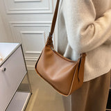 Shoulder Bags Women Retro Zipper Texture Tote PU Leather Cross-body