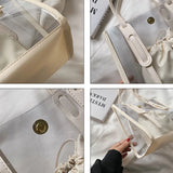 Transparent PVC Large Capacity Handbags Women Totes Summer Shoulder Bag