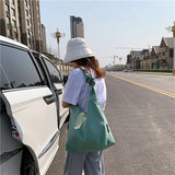 Waterproof Shoulder Bag Women Tie Oxford Pouch Large Capacity Handbag