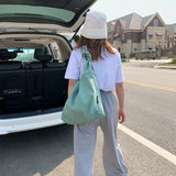Waterproof Shoulder Bag Women Tie Oxford Pouch Large Capacity Handbag