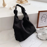 Waterproof Shoulder Bag Women Tie Oxford Pouch Large Capacity Handbag