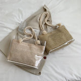 Shoulder Bags Women Summer Woven Underarm PVC Jelly Bag Big Capacity