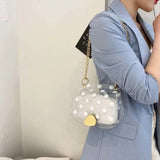 Shoulder Bags Women Transparent Dot Printed Casual Crossbody Bag