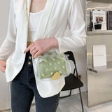 Shoulder Bags Women Transparent Dot Printed Casual Crossbody Bag