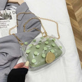 Shoulder Bags Women Transparent Dot Printed Casual Crossbody Bag