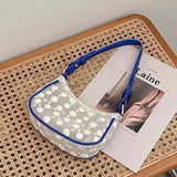 Shoulder Bags Women Transparent Zipper Underarm Floral Print All-match