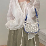 Shoulder Bags Women Transparent Zipper Underarm Floral Print All-match
