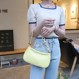 Popular PU Leather Shoulder Bag Women Chain Sweet Office Ladies Hipsters