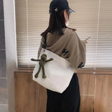 Vintage Canvas Large Capacity Tote All-match Shoulder Bag
