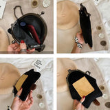 Shoulder Bags Women Vintage Cartoon PU Leather Chain Cross-body Handbag