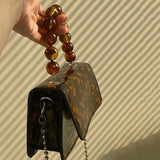 Vintage Chain-bag Crossbody Beading Handbag