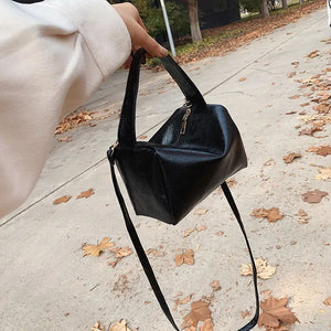 Vintage PU Leather Shoulder Bags Women Retro Crossbody Handle Office Ladies