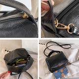 Vintage PU Leather Shoulder Bags Women Retro Crossbody Handle Office Ladies