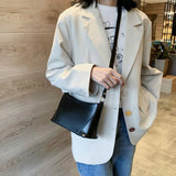 Vintage PU Leather Zipper Flap-bag Handbags