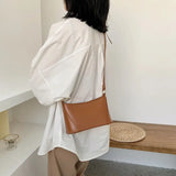 Vintage PU Leather Zipper Flap-bag Handbags