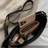 Vintage PU Leather Zipper Flap-bag Handbags