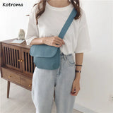 Shoulder Bags Women Wide Cross-body Thread PU Leather Flaps Vintage Handbag