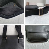 Shoulder Bags Women Wide Cross-body Thread PU Leather Flaps Vintage Handbag