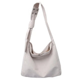 Canvas Cross-body Tote Wide Strap Shoulder Bag Vintage