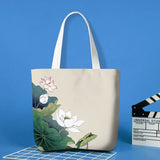 Shoulder Bags Women Zipper Ethnic Style Floral Printed Casual Large Capacity