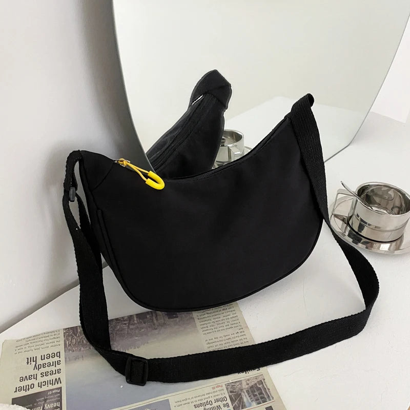 Nylon Zipper Shoulder Bags Women Hobos High Street Shopping Kpop