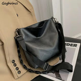 Shoulder Bag Women's Zipper PU Leather Crossbody Tote Bag