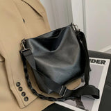 Shoulder Bag Women's Zipper PU Leather Crossbody Tote Bag