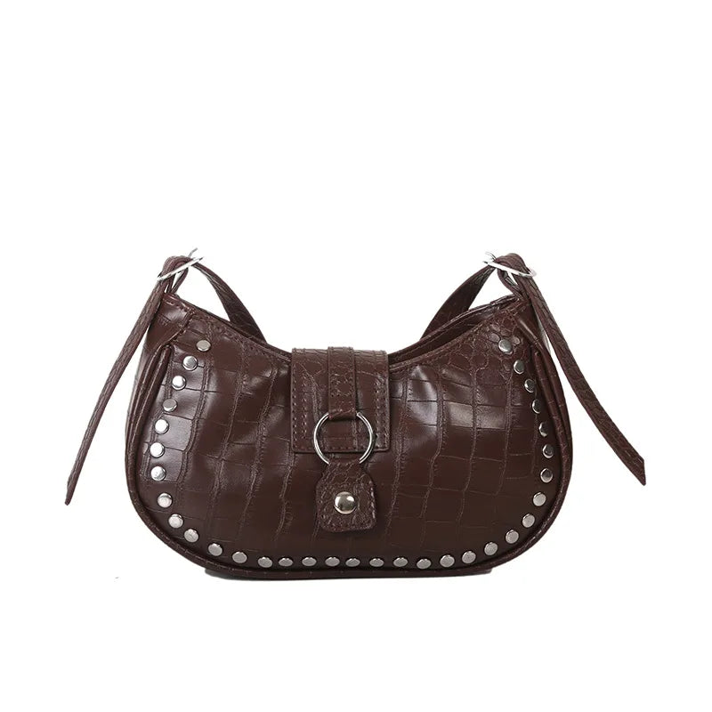 Crocodile Pattern PU Leather Shoulder Bag for Women