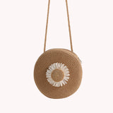 Circle Casual Handbags Vintage Women Woven Pure Shoulder Bag