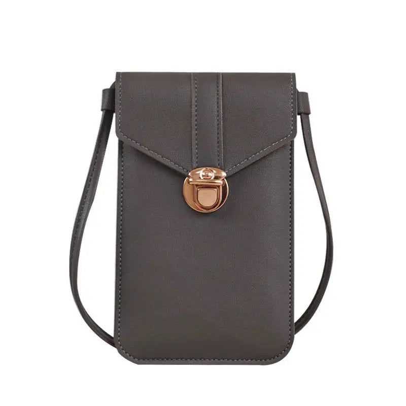 Shoulder Bags for Women Crossbody PU Leather Touch Screen Mobile Phone Wallet