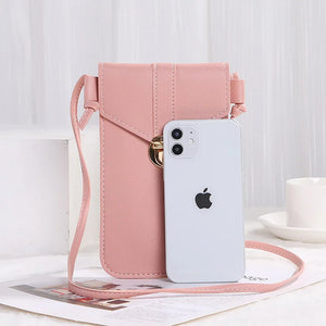 Shoulder Bags for Women Crossbody PU Leather Touch Screen Mobile Phone Wallet