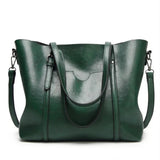 Oil Wax Leather Shoulder Bag Tote Crossbody Handbag