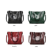 Women's Oil Wax Leather Shoulder Bag Tote Crossbody Handbag
