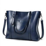 Oil Wax Leather Shoulder Bag Tote Crossbody Handbag