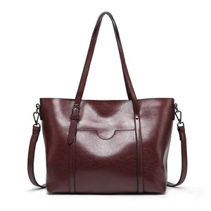Oil Wax Leather Shoulder Bag for Women