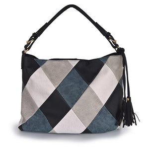 Patchwork Shoulder Bag Women's Handbag Pu Leather Big Sac Bolsa Tote