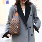 Women's Wax Skin Shoulder Bag Chest Pack Sling Crossbody Waterproof Messenger
