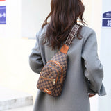 Women's Wax Skin Shoulder Bag Chest Pack Sling Crossbody Waterproof Messenger
