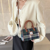 Women's Casual Lattice Messenger Bag Western Retro Art In Handbag