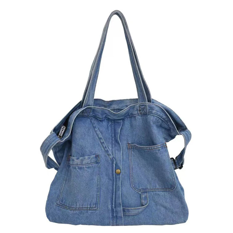 Women's Denim Shoulder Bag Casual Jeans Handbag Tote
