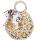 Semicircle Straw Rattan Handbag 2021 Summer Beach Shoulder Crossbody Bag
