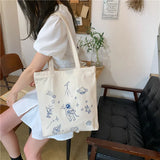 Large Capacity Canvas Shoulder Bag for Women All-match Tote Handbags