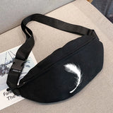 Feather Print Mini Waist Pack Crossbody Bag